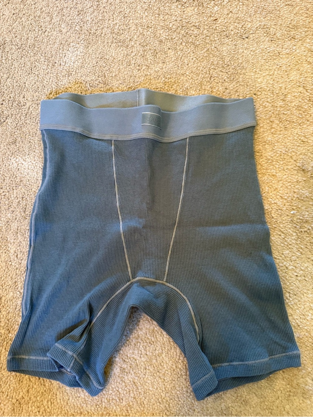 SKIMS Ribbed Boxer Briefs - Slate Blue